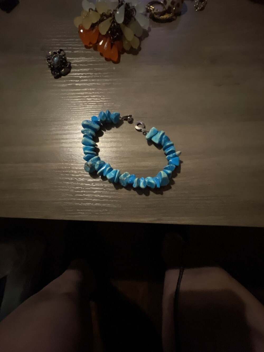 Blue Howlite Chip Bracelet